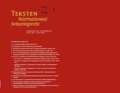 Bureau ISBN Teksten Internationaal Belastingrecht 2016 2017