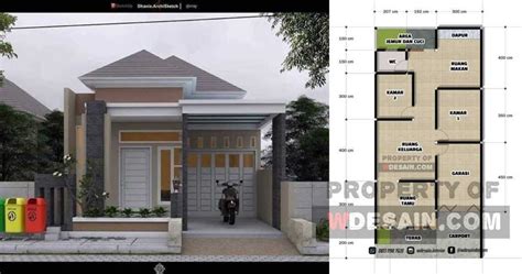 Rumah Ukuran 7x15 Tampak Depan Ada Garasi Dan Carport Desain Rumah