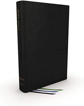 NET Bible Thinline Large Print Genuine Leather Black Thumb Indexed