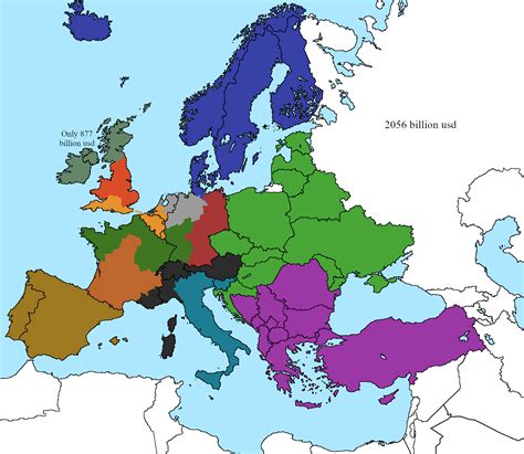 Europe Divided: Regions with the Same GDP as Russia - Vivid Maps