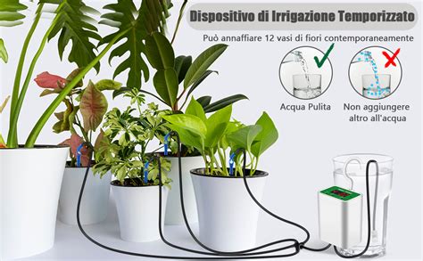 Sistema Irrigazione Automatica Vasi Balcone Per Piante Kit