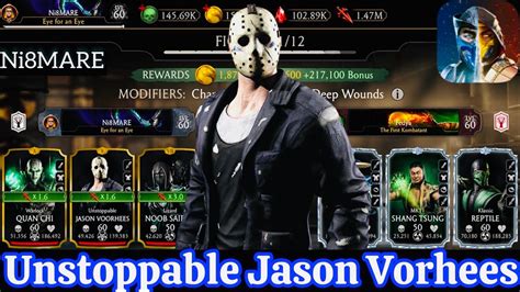 Unstoppable Jason Vorhees And Lizard Noob Saibot Mk Mobile Youtube