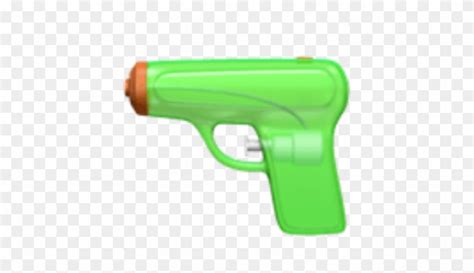 Gun Watergun Emoji Iphone Guns Green - Water Gun Emoji Png Clipart ...