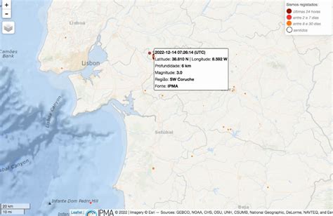 Sismo De Magnitude Registado A Km De Coruche Di Rio Do Distrito