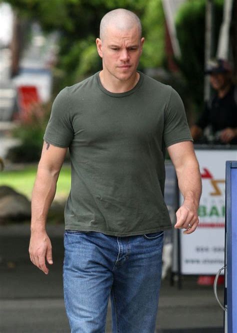 Matt Damon Adapts To The Shaved Head Look As Dictated By His Role In