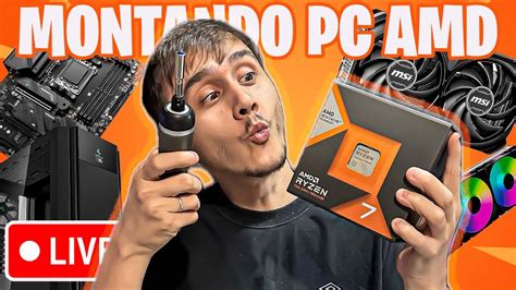 PT2 MONTANDO PC GAMER AMD AO VIVO Instalando Water Cooler E Montagem