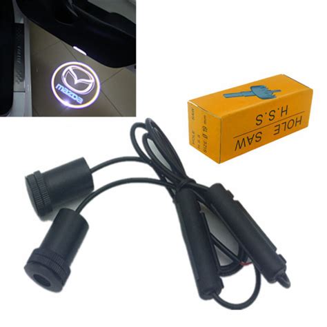 2pcs Car Door Led Welcome Lights Laser Projector Logo Ghost Shadow Light For Mazda Cx5 3 6 5