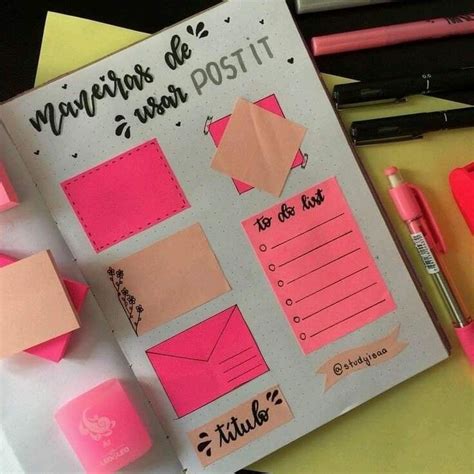 Post It Trend Planejadores Ideias Para Cadernos Caderno De