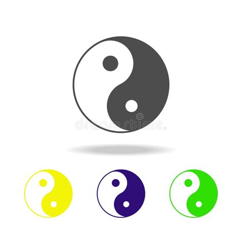 Taoism Taijitu Sign Multicolored Icon. Detailed Taoism Taijitu Icon Can ...