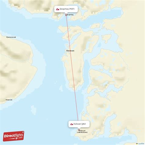 Direct Flights From Ilulissat To Qeqertaq JAV To PQT Non Stop