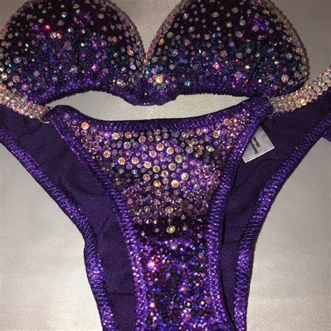 Barely Visible Bikinis Swim Bikini Competition Suit Npc Purple Fitness Bikini Poshmark