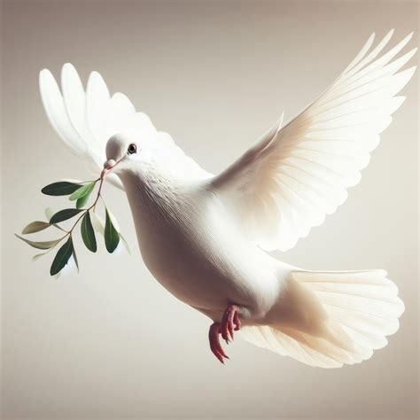 Premium AI Image | white dove flying in the sky of peace on simple ...