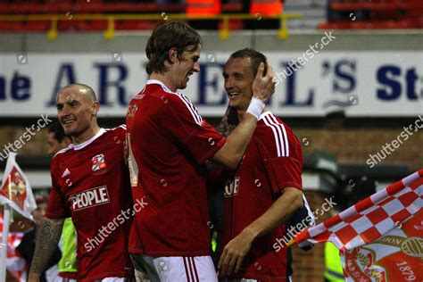 Paul Benson Swindon Town Right Celebrates Editorial Stock Photo Stock