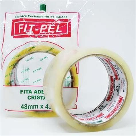 Fita Adesiva Transparente 48mm x 45m 1 UN Fit Pel em Promoção Ofertas