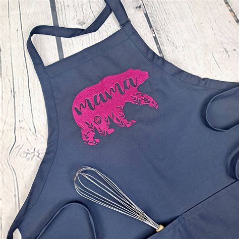 Mama Bear Apron Mom Kitchen Apron Perfect Mothers Day T For Etsy