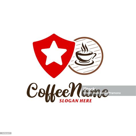 Star Coffee Logo Design Template Coffee Star Logo Concept Vector