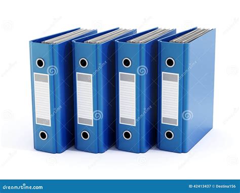 Blue Folders Stock Illustration Illustration Of Data 42413437