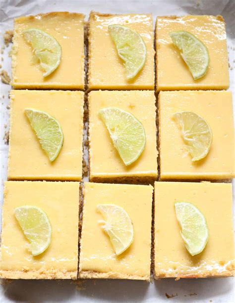 Key Lime Bars With Condensed Milklime Squares Island Smile