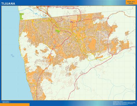 Mapa Tijuana Vector World Maps