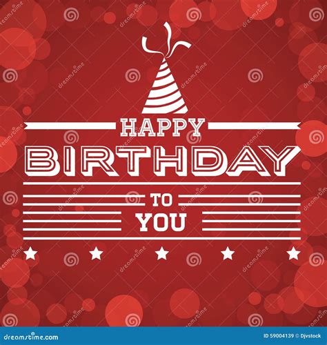 Happy Birthday Colorful Card Design Stock Vector Illustration Of Graphic Present 59004139