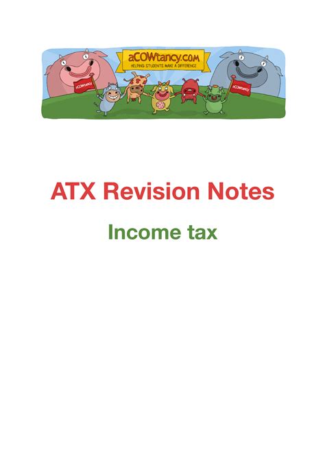 Acca P Atx Revision Notes Atx Revision Notes Income Tax Income Tax