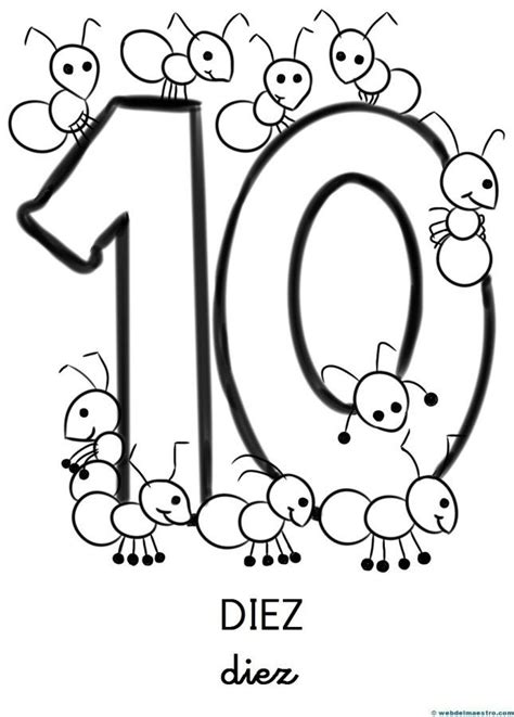 Los Numeros Del 1 Al 10 Para Ninos Para Colorear Ninos Creativos Images