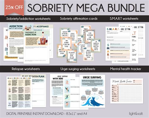 Sobriety Mega Bundle Addiction And Recovery Therapy Resources