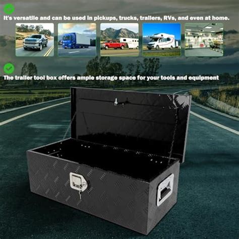 Scitoo Inch Black Heavy Duty Aluminum Truck Bed Tool Box Chest Box