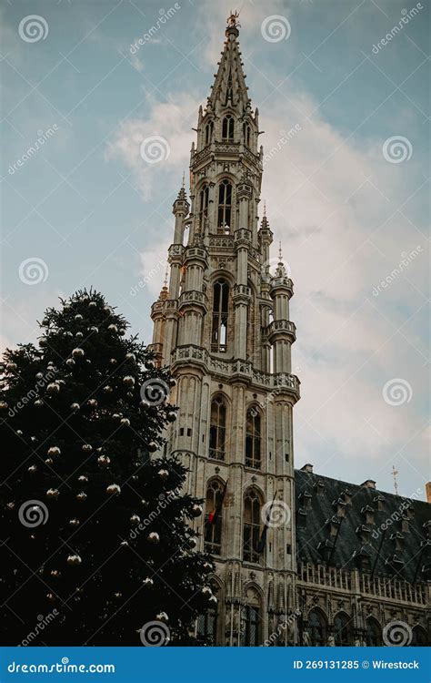 Town Hall of the City of Brussels Stock Image - Image of tower ...