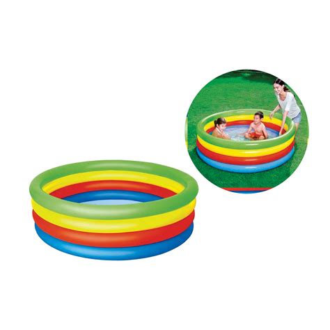 Banheira Infl Vel Arco Ris Piscina Infantil Litros S Na Pesque