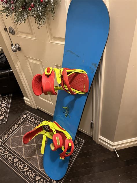 Burton Custom Smalls Snowboard 138cm With Union Bindings Sidelineswap