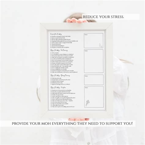 Editable Maid Of Honor Checklist Printable Maid Of Honor Duties