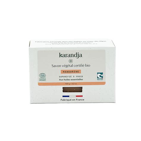 Savon végétal certifié bio MANDARINE par Karandja