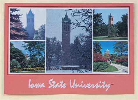 Postcard Ia The Campanile Iowa State University Ames Ia Ebay