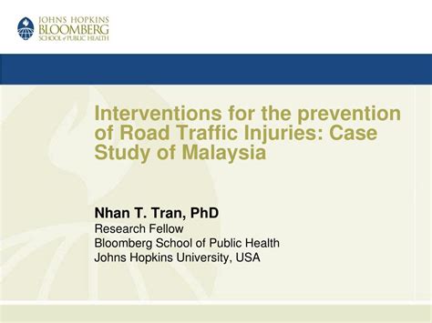 Ppt Interventions For The Prevention Of Road Traffic Injuries Case