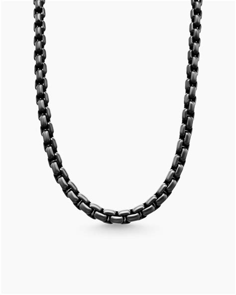 David Yurman Box Chain Necklace With Stainless Steel And Sterling