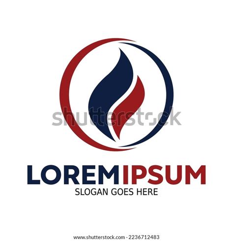 Red Blue Fire Flame Logo Design Stock Vector (Royalty Free) 2236712483 ...