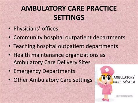 Ambulatory care in nursing | PPTX