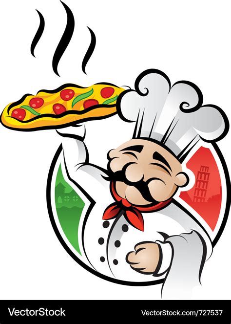 Pizza Chef Royalty Free Vector Image Vectorstock