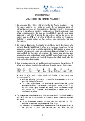 Tema3 Teoría de los Mercados Financieros D A D D OC E N T E TEORÍA DE