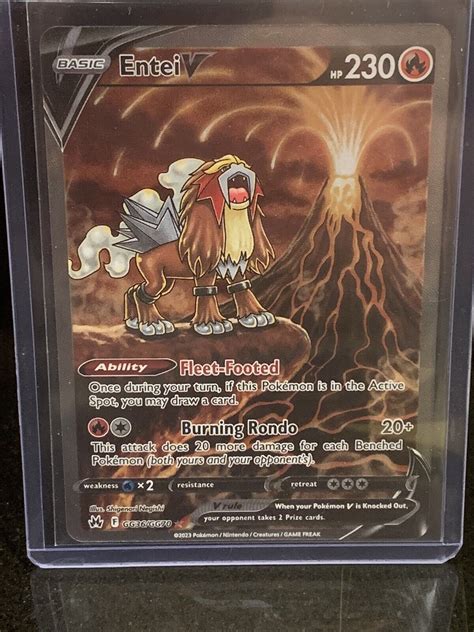 Entei V Gg Gg Alt Art Galarian Gallery Crown Zenith Pokemon Tcg