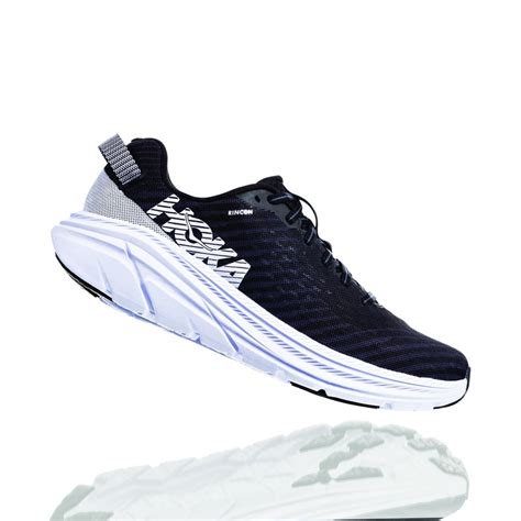 Hoka Rincon Hombre Black White — Tri For Fun