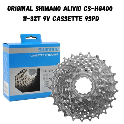 Original Shimano ALIVIO CS HG400 11 32T 9s CASSETTE 9SPD Simple Pack