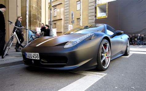 Matte Black Ferrari 458 Italia In Munich Ferrari 458 Ferrari