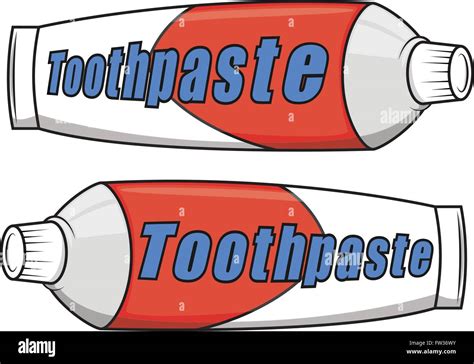 Toothpaste Cartoon Stock Vector Art Illustration Vector Image