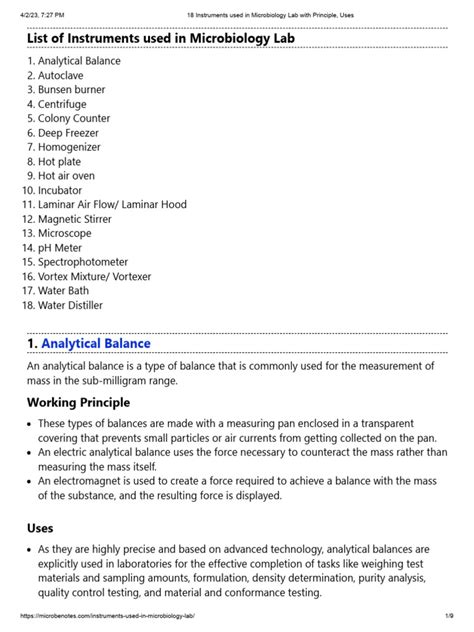 18 Instruments Used In Microbiology Lab With Principle Uses Pdf Ph Sterilization