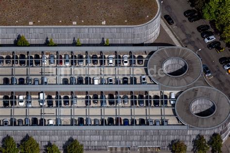 Leipzig Aus Der Vogelperspektive Parkdeck Auf Dem Geb Ude Des