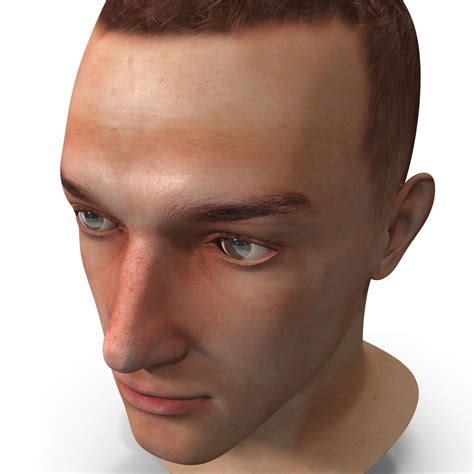 Male Head 9 3d Model 99 3ds Lwo Obj C4d Ma Max Free3d