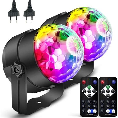 Pack Boule Disco Led Lampe Rgb Couleurs Boule Lumineuse Disco