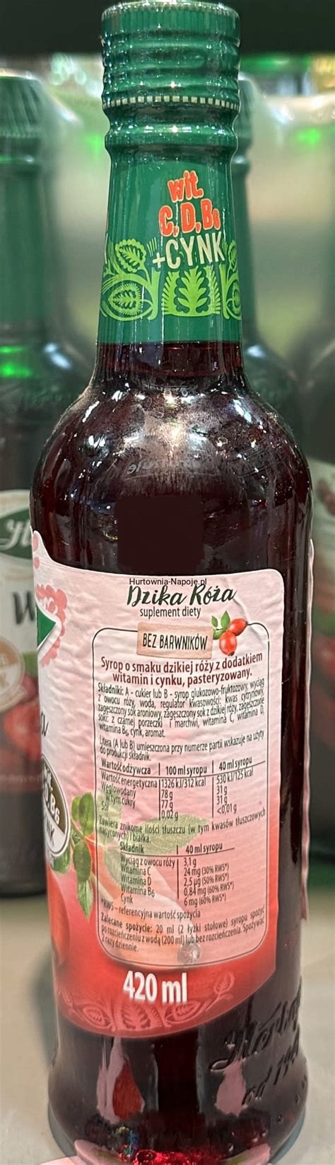 Herbapol Syrop dzika róża 420ml karton Hurtownia z napojami 1800